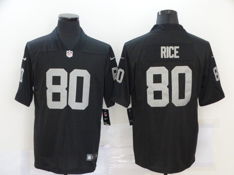Men Oakland Raiders #80 Rice Black 2020 Vapor Untouchable Playe Nike NFL Jersey->oakland raiders->NFL Jersey